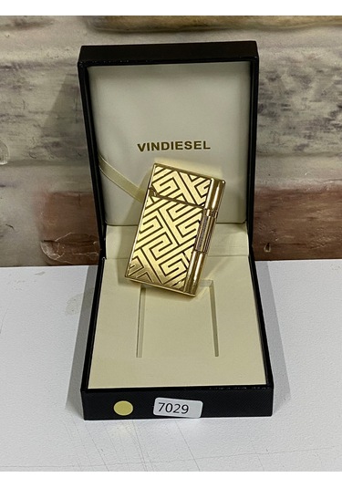 Vindiesel Marka Sarı Gold Renk Gri Labirent Çizgi Desenli Gazlı M