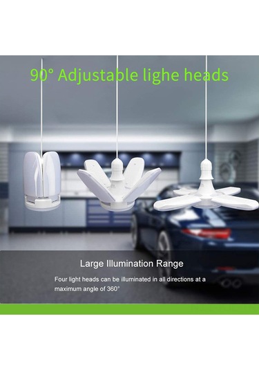 Gajeena E27 Vidalı 28w Led Fener Seti, 4+1 Katlanabilir Dört Yapraklı, 85v-265v Geniş Voltajlı, Enerji Tasarruflu Beyaz Işık, Dayanıklı Malzeme İle Kompakt Tasarım Diğer