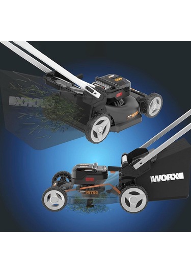 Worx WG748E 40V 4.0Ah Li-İon 46 CM Profesyonel Kömürsüz Şarjlı Çim Biçme Makinesi