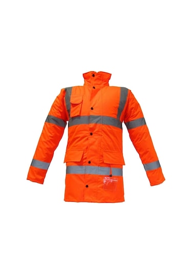 Junıor Jn1012 Waterproof Fosforlu Oxford Parka Turuncu L Beden Turuncu