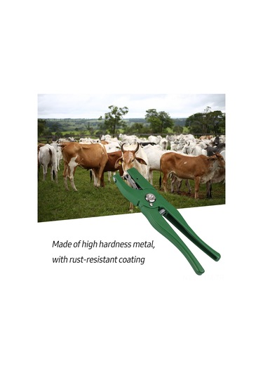 Geeksen Yeşil Hayvan Küpesi Aleti - Sığır, Koyun Ve Domuzlar İçin Etkili Küpeleme Cihazı, Metal Malzeme Yeşil