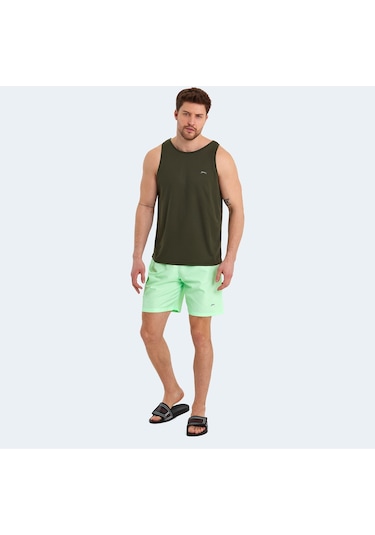 Slazenger RASMUS IN Erkek Cepli Deniz Şortu Yeşil Mayo