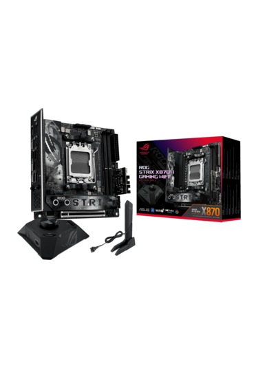 Asus ROG Strix X870-I Gaming WIFI AMD X870 8400 MHz (OC) DDR5 Soket AM5 Mini ITX Anakart