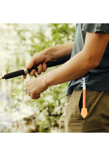 Maiyame Çocuklar İçin 1.3m Uzunlukta Teleskopik Balıkçılık Kamışı, Anti-kayma Kolu, Tüm Su Tiplerinde Kullanım, Turuncu Turuncu