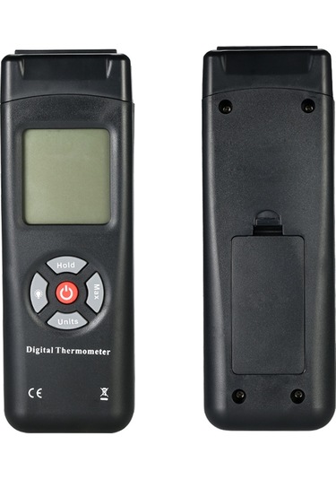 4 Kanallı K-tipi Dijital Lcd Termometre Termokupl Sensör Siyah