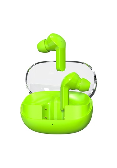 Skycity Yeşil Tm30 Kablosuz Kulaklık - Yarı Kulak İçi Tipi, Bt5.3, 5 Saat Müzik Süresi, Şeffaf Şarj Kutusu, Type-c