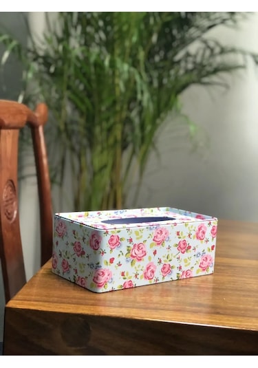 Çikolata Ücretsiz Kargo 2015 Yüksek Kaliteli Kırsal Tarzı Gül Deseni Doku Kutusu, Masaüstü Dekorasyon Demir Doku Kutuları