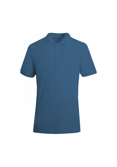 Uki İndigo Comfort Fit Polo Yaka Pike T-shirt Indigo