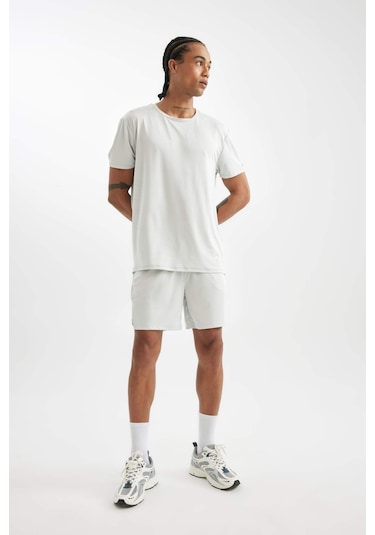 DeFactoFit Standart Fit Normal Kesim Sporcu Kısa Paça Şort C9176AX24AUGR493
