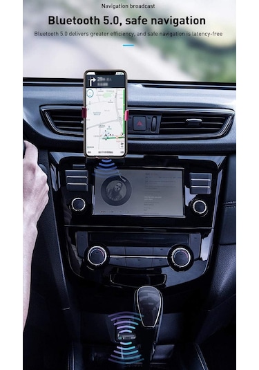 Baseus Qiyin Wireless-Bluetooth 5.0-3.5 MM Aux Araç Bluetooth Kiti