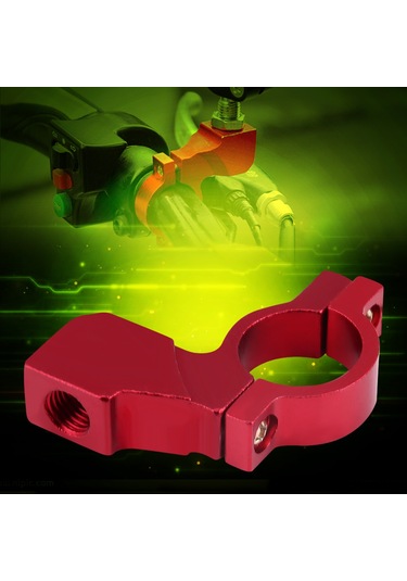 Konesam Kırmızı Motosiklet Görünüm Aynası Tutucu, Alüminyum Alaşımlı, Cnc Kesimli, 21-23mm Direksiyon Çubuğu İçin, Dayanıklı Ve Dekoratif Tek Adet