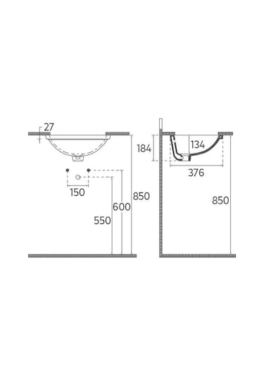 Isvea Soluzione Tezgah Altı Lavabo 46 CM