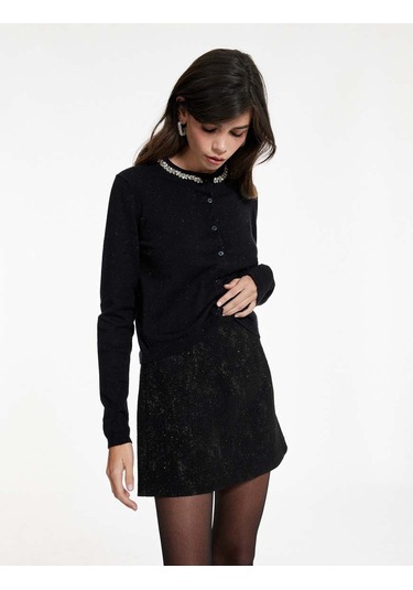 Koton Desenli Siyah Kadın Etek 6wak70121ew Siyah