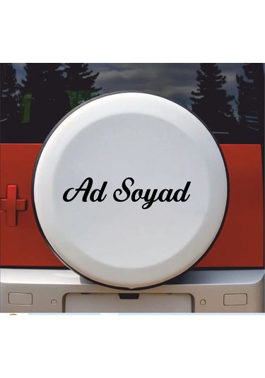 Kişiye Özel Ad Soyad Sticker 2 Adet - Araba Oto Motosiklet Karavan Sticker - 00097 15 Cm