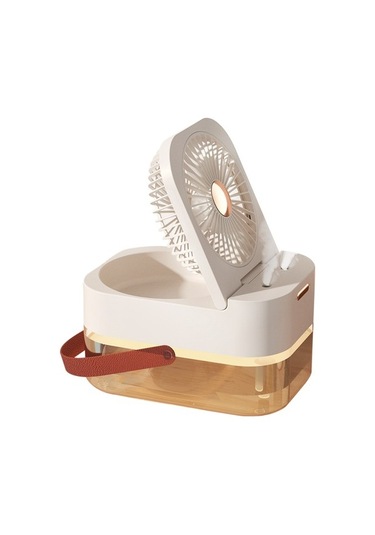 Agoodshop Yeni Nemlendirici Su Buharlı Vantilatör Taşınabilir Fan Hava Soğutucu Usb Fan Masaüstü Fan G 16renk Şarj Edilebilir