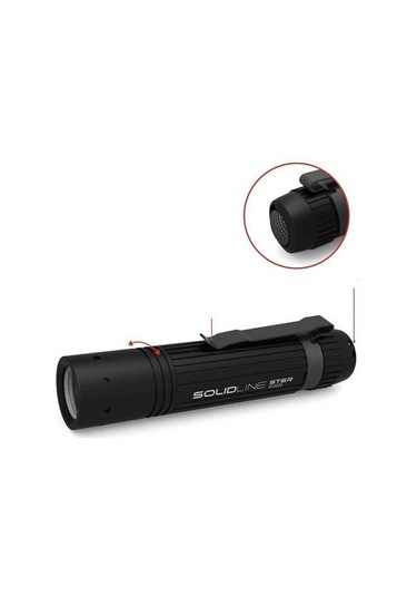 Solidline St6 400 Lümen El Feneri Siyah