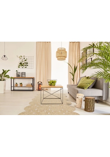 Patna Ptn 01 Natural Jüt Hasır Görünümlü Hav Toz Vermez Dekoratif Örgü Halı
