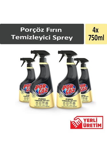 Porçöz Fırın Temizleyici Sprey 4 x 750 ML