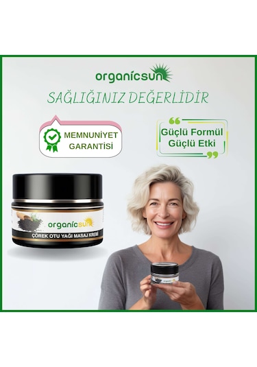 Organicsun Çörek Otu Yağlı Masaj Kremi 100 ML