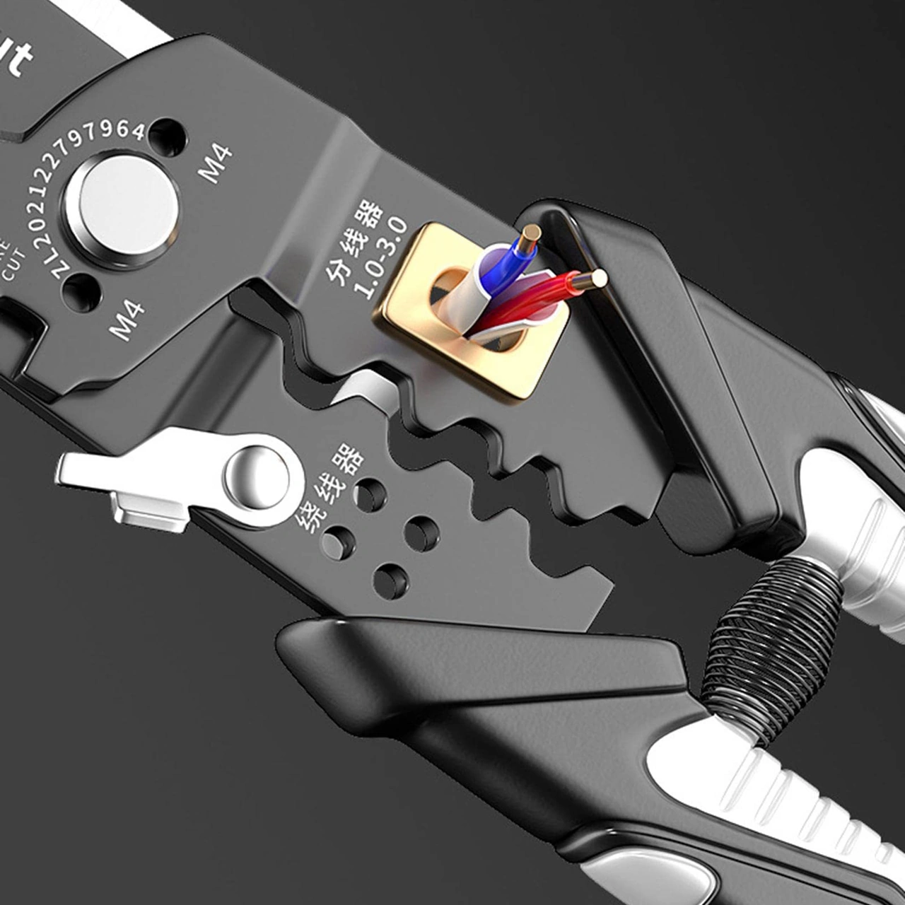 Youtek Elektrikçi İçin 25 Fonksiyonlu Çok Amaçlı Tel Soğutma Aleti - Tel Kesme, Soğutma, Presleme Ve Kırma İşlevleriyle Yüksek Kaliteli Çelik Araç