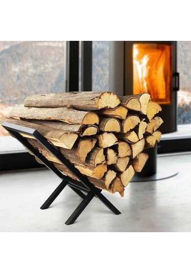 Şömine Kenarı Odunluk Metal Odunluk Odun Kovası