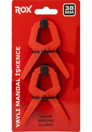 Rox 0147 Yaylı Mandal Tip Kıskaç Işkence 38 Mm 2 Li