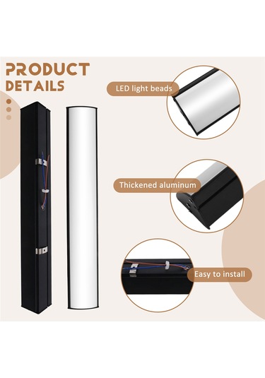 Uzun Şerit Dış Mekan Veranda Duvar Aydınlatmaları Villa Veranda Bahçe Aydınlatmaları Siyah