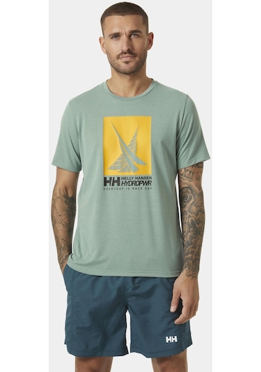 Helly Hansen Hp Race Graphic Erkek T-shirt-27979-yeşil Yeşil