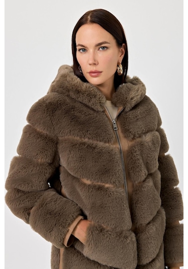 Martina Vizon Tüylü Mont 001