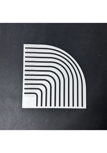 Çizim Köşe Yuvarlama Cetveli Punch,kırkyama,mefruşat Yuvarlak Köş Beyaz