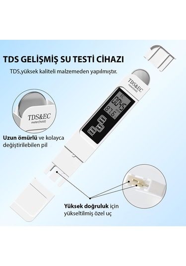 Hymark 3in1 Dijital Tds Su Kalitesi Ph Değeri Sıcaklık Ölçüm Ciha