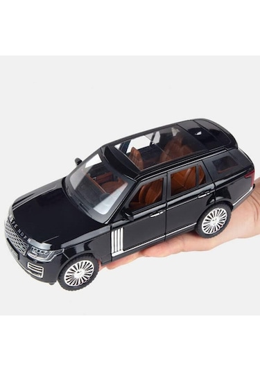 Scowetto Range Rover Land Jip Tarzı Araba Diecast Model Araba 1:24 Siyah Range Rover Model Diecast Araba