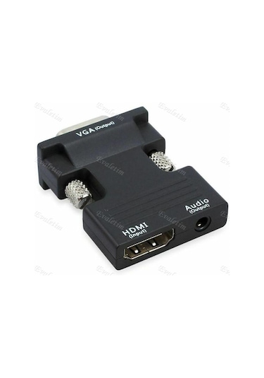 Ses Destekli Hdmı To Vga Çevirici Dönüştürücü 4499A Adaptor Monit
