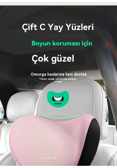 Aurora Araba Koltuk Başı Setisiyah 1 Set