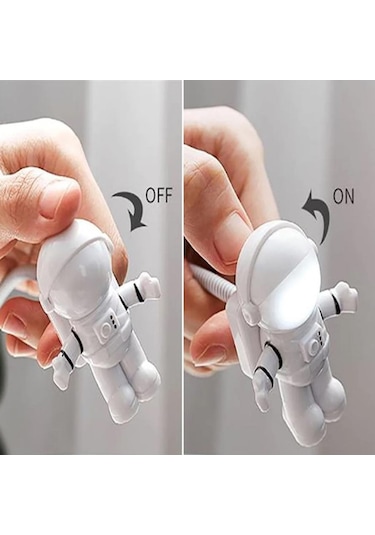 Usb Astronot Gece Lambası, Masa Lambası, Kitap Okuma Lambası Işığ Çok Renk