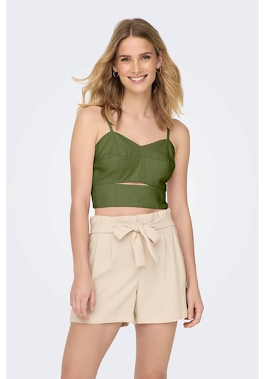 Only Onlmago Lıfe Strap Crop Top Pnt Yeşil 001