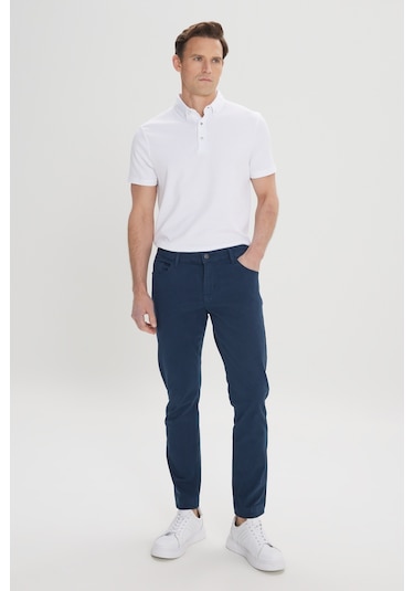 Ac&Co / Altınyıldız Classics Slim Fit Dar Kesim Pamuklu Esnek Chino Erkek Pantolon - Lacivert Ac&Co / Altınyıldız Classics Slim Fit Dar Kesim Pamuklu Esnek Chino Erkek Pantolon - Lacivert