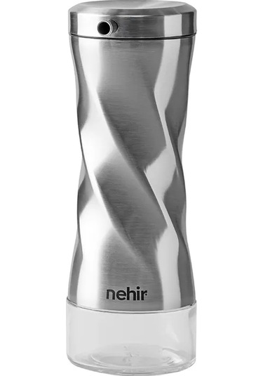 Nehir Burgulu Standlı 4 Parça Paslanmaz Çelik Yağdanlık ve Baharatlık Seti 1