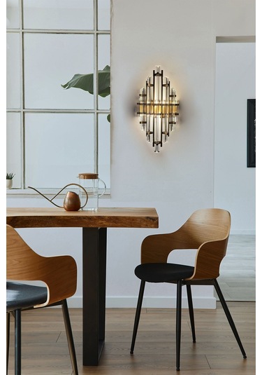 Champion Eskitme Rengi Aplik Tekli Duvar Lambası Otel Cafe Restoran Için Dekoratif Modelleri Gri