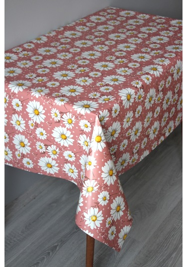 Elyaf Silinebilir Pvc Muşamba Masa Örtüsü 1754-1 Minipapatya Pembe