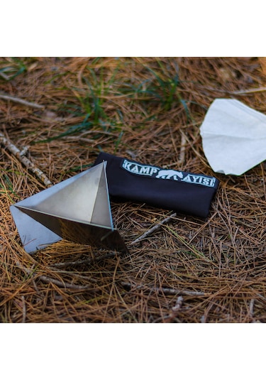 Kamp Ayısı Coffdripp V60 Filtre Kahve Demlik: Katlanabilir Paslanmaz Çelik Kahve Dripper