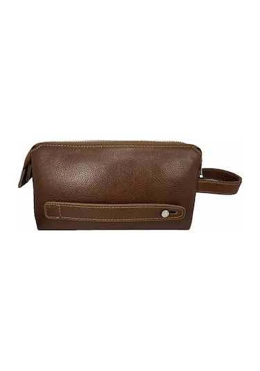 Çanta Yurdu Diga Hakiki Deri 3006 Dopp Kit El Çantası Taba Taba