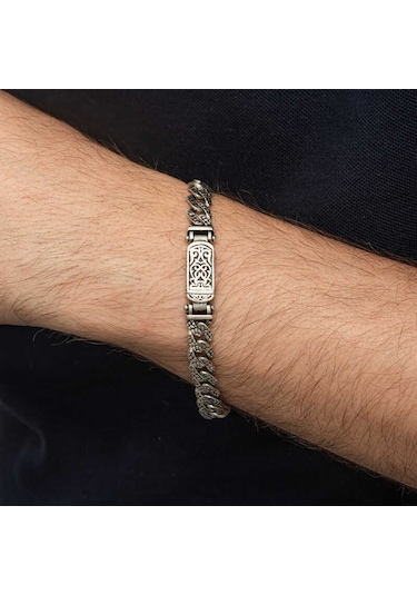 Blackcraft Gümüş Elişi Örgü Gurmet Erkek Bileklik Bc-e975cd Renkli