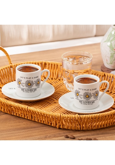 Porsima 07 Porselen 12 Parça Türk Kahve Fincan Takımı 90ml