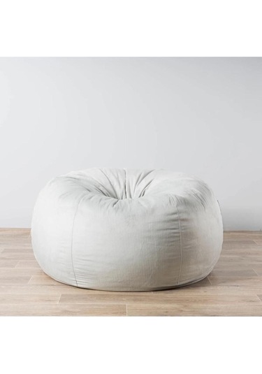 Good Night 12 Renk Gök Kuşağı Puf Armut Koltuk 100x100x50cm Beyaz