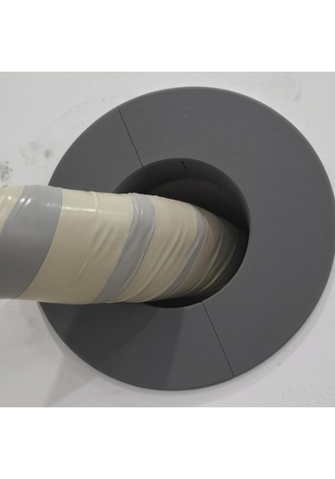 Klima Borusu Delik Kapatma Dekoratif Kapak Boru Kapağı Plastik Koyu Gri