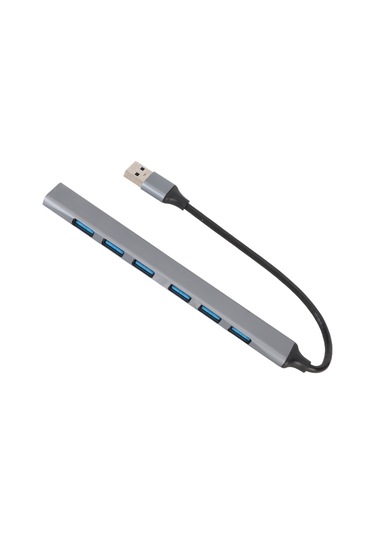 Xindoker Usb Hub 7 Portlu 1xusb 3.0 + 6xusb 2.0 - 5gbps Hızlı Veri Transferi, Alüminyum Gövde, Taşınabilir, Plug&play Ads-303a