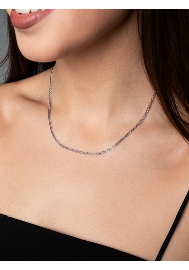 Voznesenskij Uvelirnyj Zavod Çift Baklava Gümüş Kolye 925 117627204 Gri