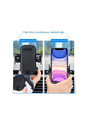 Tüm Telefon Ve Arabalara Uyumlu Akrobat Vantuzlu Telefon Tutucu