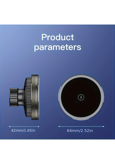 Honeybeeshop Siyah Fan Soğutmalı Araba Manyetik Kablosuz Şarj Qı1 Hızlı Şarj  İphone Uyumlu12 16 Serisi Uygun Araba Hava Çıkışı Telefon Tutucu